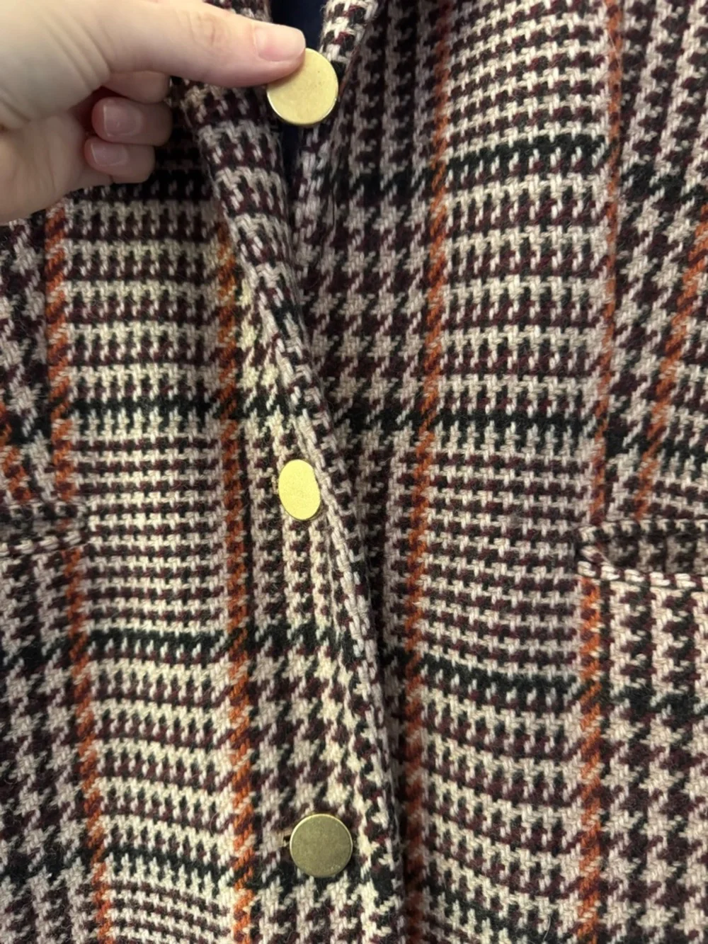 J. Crew Plaid Wool Blend Coat - Picture 4 of 8